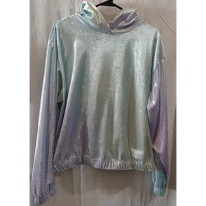 Nike Hoodie, Size M, shiny blue, green and purple